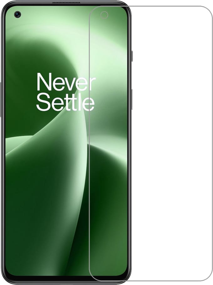 Screenprotector Geschikt voor OnePlus Nord 2T - Extra Sterk - Beschermglas - Gehard Glas - Tempered Glass - Screen Protector