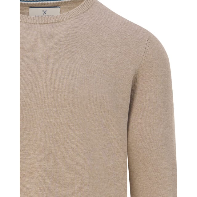 The BLUEPRINT Premium Heren Trui Ronde Hals Beige