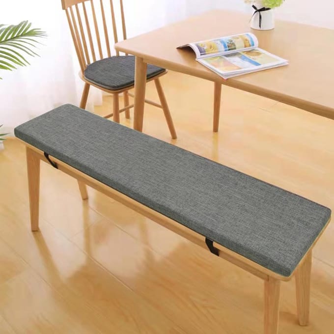 Donkergrijs Zitkussen - Wasbaar Bankkussen - 110 x 35 x 3 cm