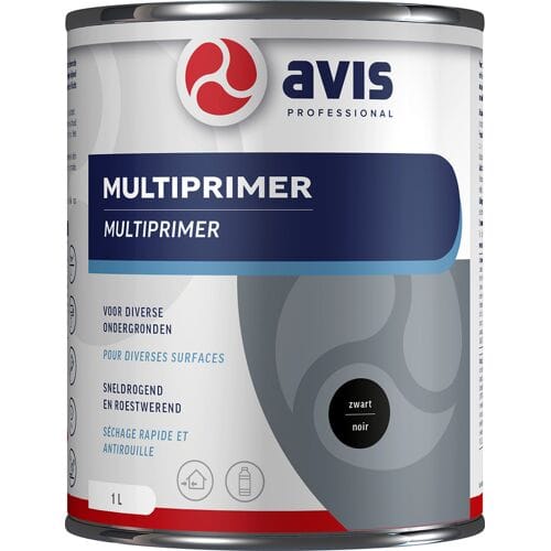 Avis Multiprimer / Universele Grondverf - Zwart - Terpentinebasis - 1 ltr