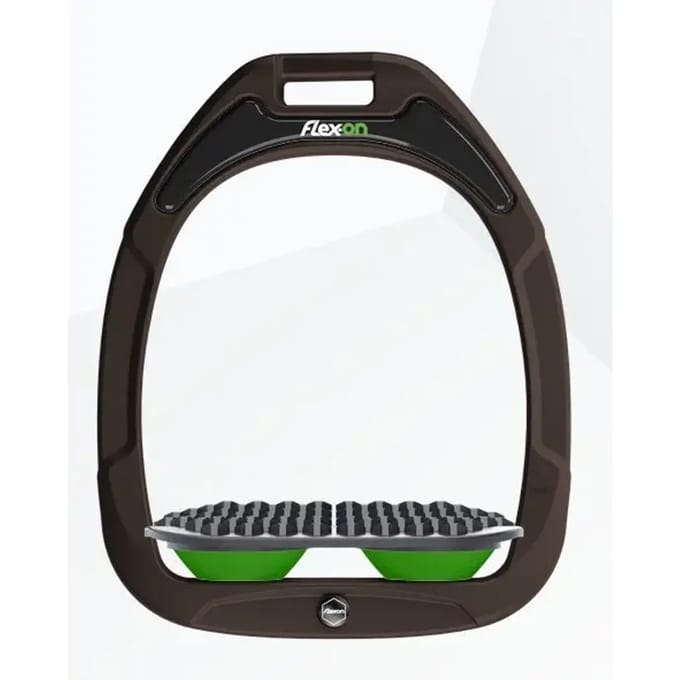 Endurance stijgbeugels Bruin/Grijs/Groen Flex-On Green Composite