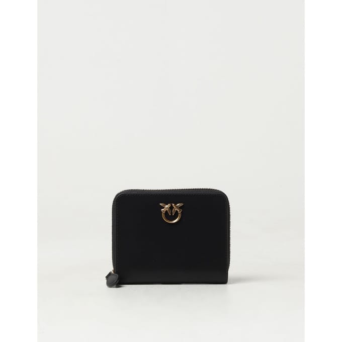 PINKO portemonnee Taylor Zip Around Wallet Black - Antique Gold zwart