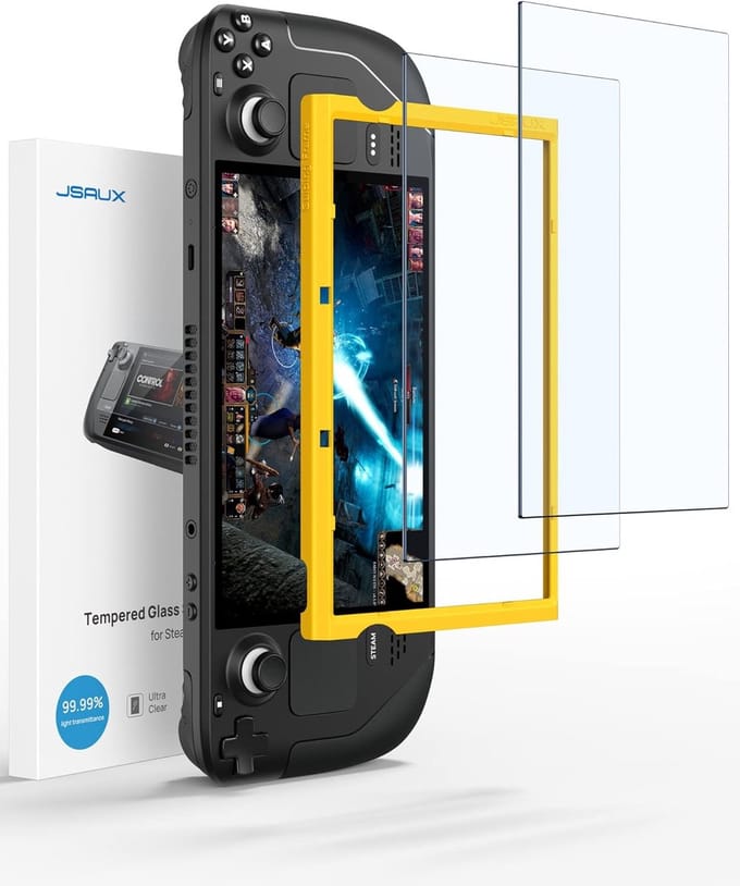Screen Protector voor Steam Deck OLED - 2 Stuks Tempered Glass Film met Installatiegids