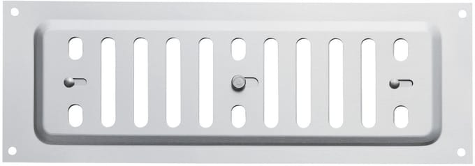 Ovaal ventilatierooster 260 x 90 mm van aluminium, verstelbaar