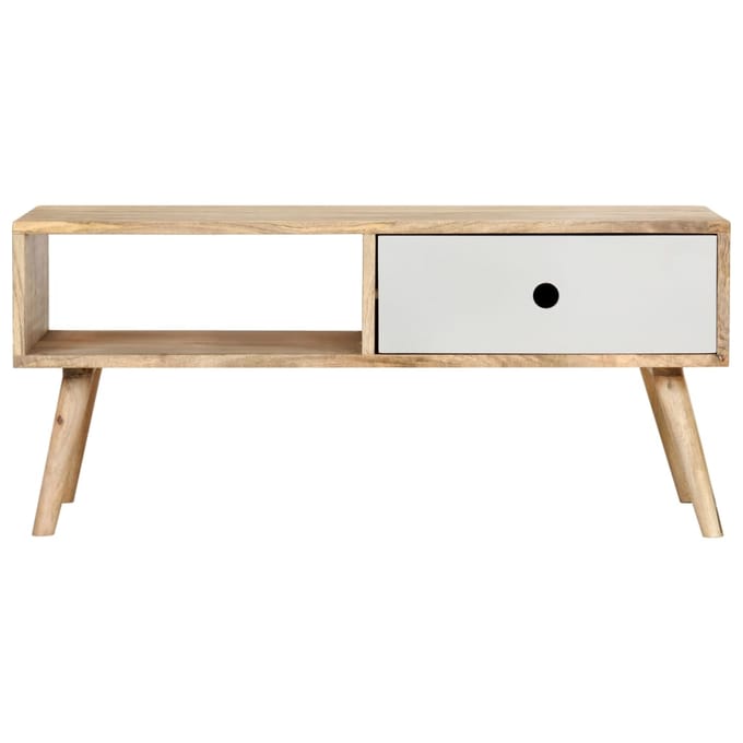 vidaXL - Salontafel - 90x50x40 - cm - massief - mangohout