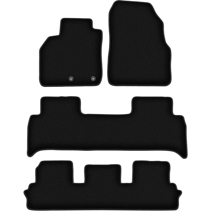 BASIC zwarte veloursmatten voor: Renault Grand Scenic III 7-zits (2009-2015)