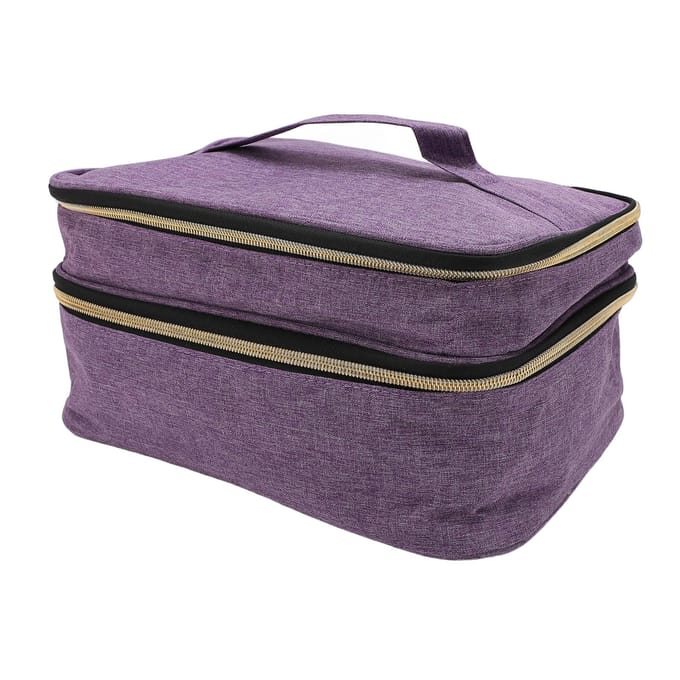 Organisateur d'Accessoires de Couture Double Couche Compartiments Multiples Polyester Imperméable Couture noir