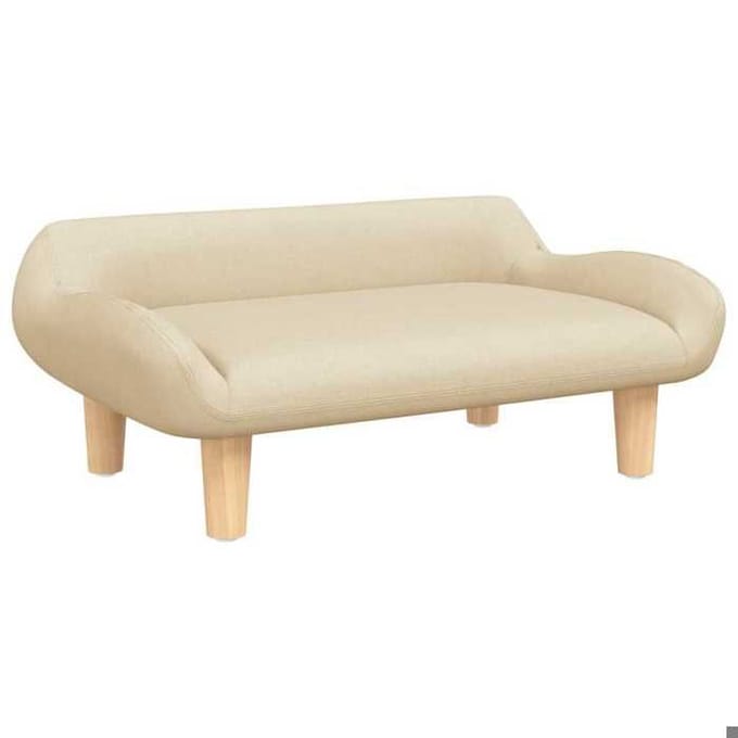 Maison Exclusive - Hondenbed crème 70x40x24 cm stof