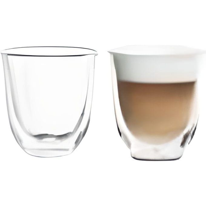 DE‘LONGHI DeLonghi DLSC311 dubbelwandige cappuccinoglazen, 270 ml, set van 2