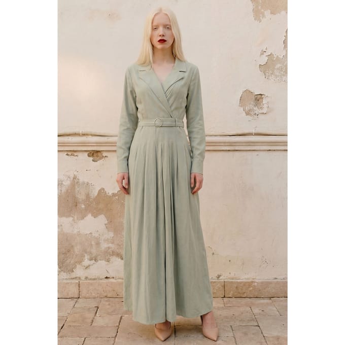 Gestrikt Maxi-Jurk met Lange Mouwen