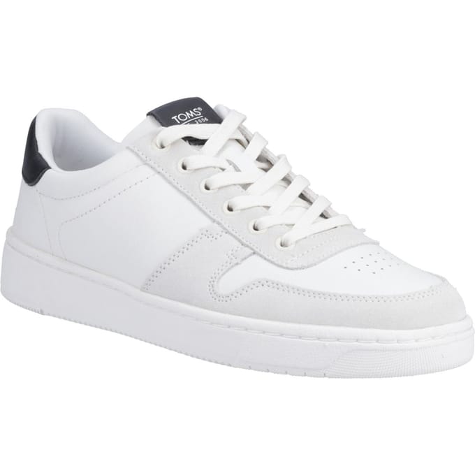 TOMS TRVL Lite Court Leather Heren Wit/Zwart Trainers