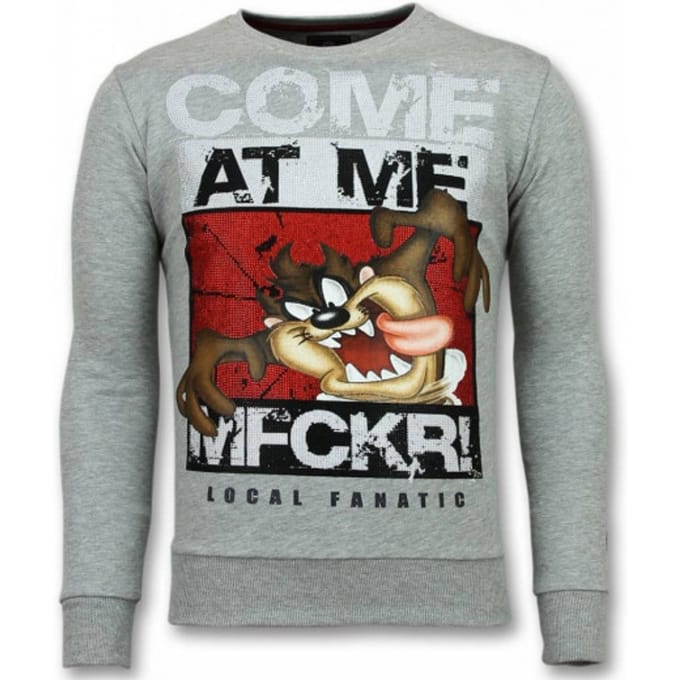 MFCKR Trui - Cartoon Heren Sweater - Truien Mannen - Grijs