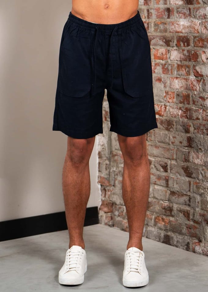 Lyle & Scott Linen short - dark navy