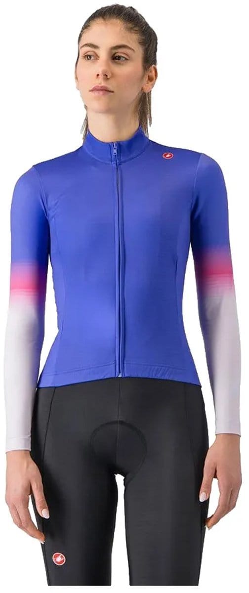 Castelli Corso Thermal Trui Met Lange Mouwen Blauw,Paars S Vrouw