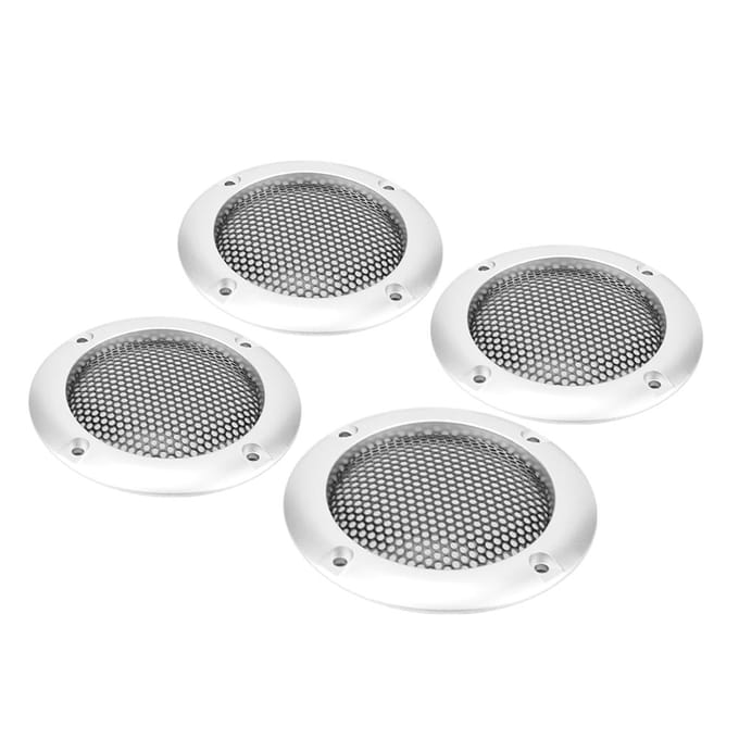 4 stuks 2 inch o Luidsprekergrill Beschermend Decoratief o Luidsprekermeshgrill (Zilver) zilver