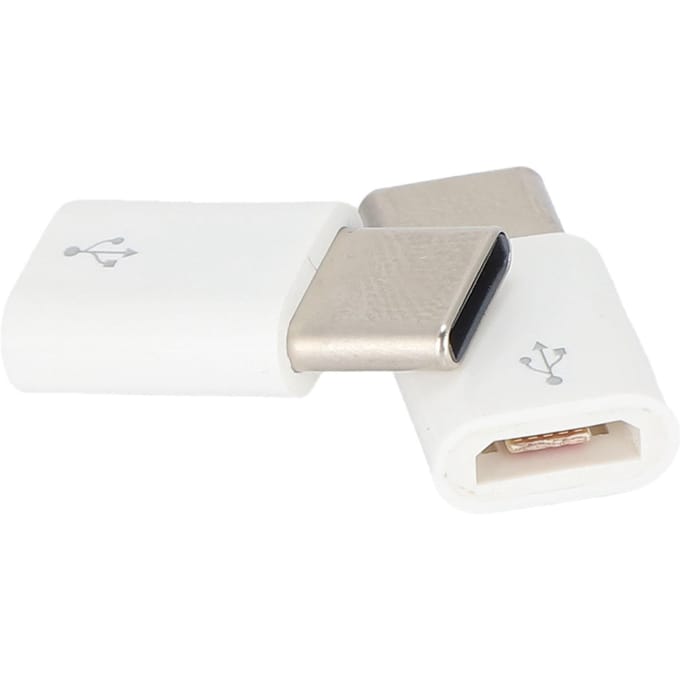 2 Stuks Adapter Micro naar TypeC Plug Play Geweldige Compatibiliteit Conversiekop voor Gegevensoverdracht Opladen