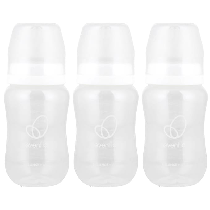 Evenflo Feeding, Balance+ Fles, Breed, 0+ Maanden, Langzame Doorstroom, 3 Flessen, 270ml (9oz) Elk