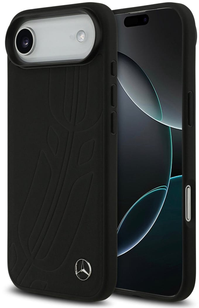 Mercedes-Benz Back Cover - iPhone 17 Air - Zwart - Genuine Leather - Magsafe Compatibel