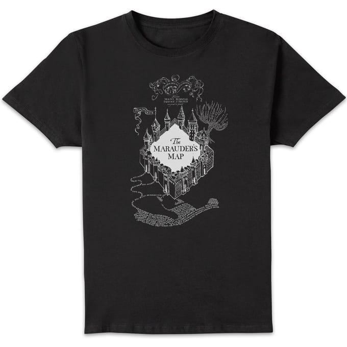Harry Potter The Marauders Map T-shirt - Zwart - L