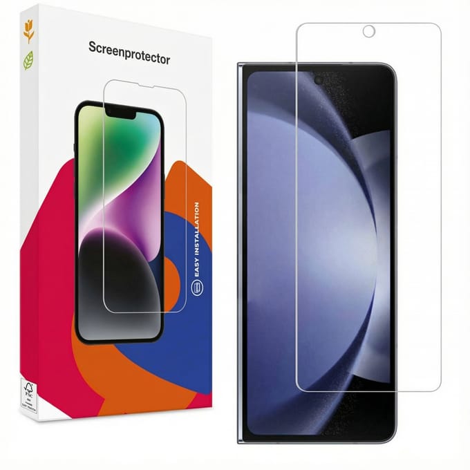 Accezz Screen Protector - Geschikt voor Samsung Galaxy Z Fold 5 - Gehard Glas Screenprotector