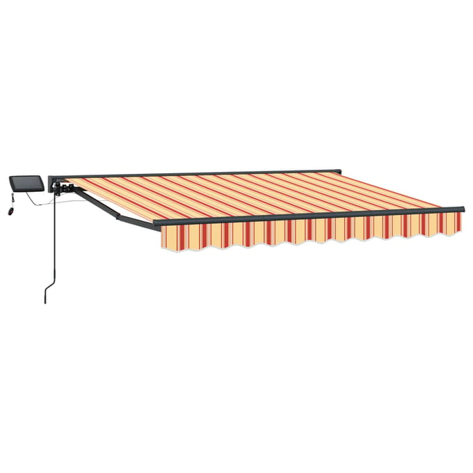 vidaXL - Handbediende - luifel - met - LED's - 3,5 - x - 2,5 - m
