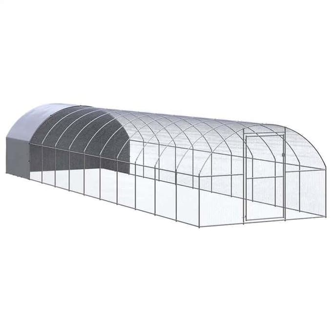 Maison Exclusive - Buitenkippenhok 3x12x2 m Gegalvaniseerd staal