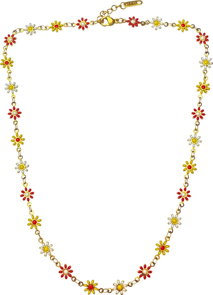 Fjesta© Oeteldonk ketting bloemetjes – Premium RVS – Goud