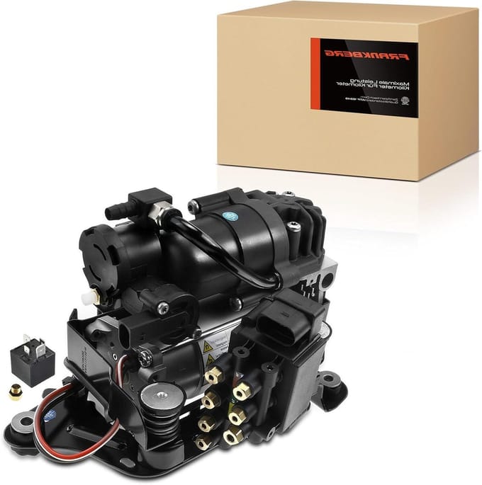 Luchtvering Compressor - Ophanging Pomp - Auto Onderhoud - Met Droger - 335 x 26 x 225 cm - Zilver