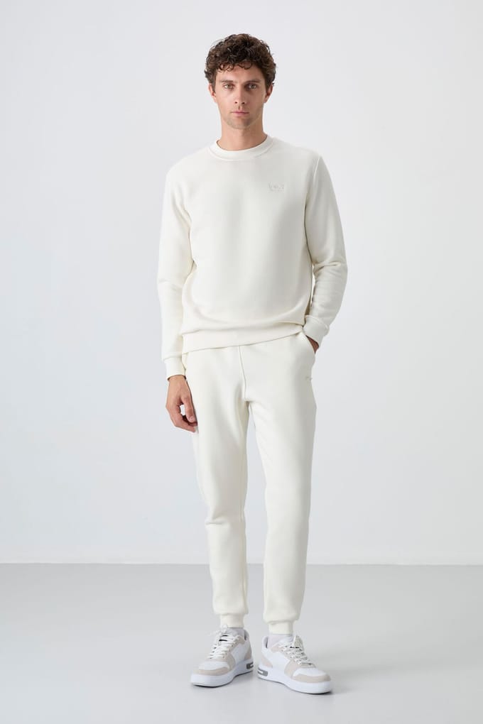 Heren Sweatshirt en Broek Set van Katoen-Polyester Fleece