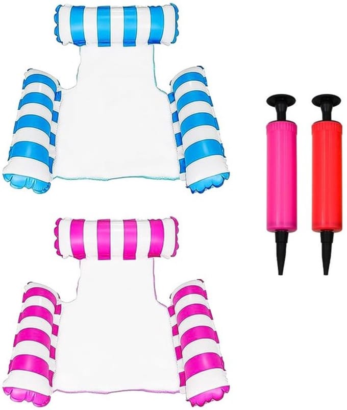 Dailygoody - Opblaasbaar zwembad drijft hangmat - 4in1 drijver