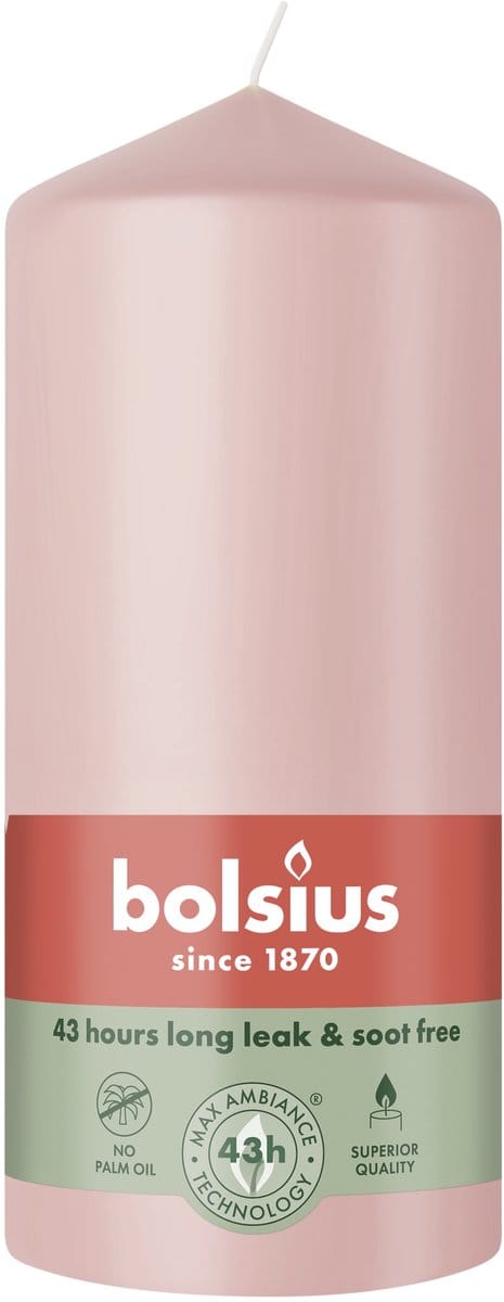 Bolsius Stompkaars 130/68 Misty Pink (1 stuk)