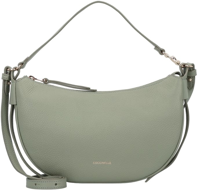 COCCINELLE Leren handtas schoudertas C-Easy Handle Bag Greenery mintgroen