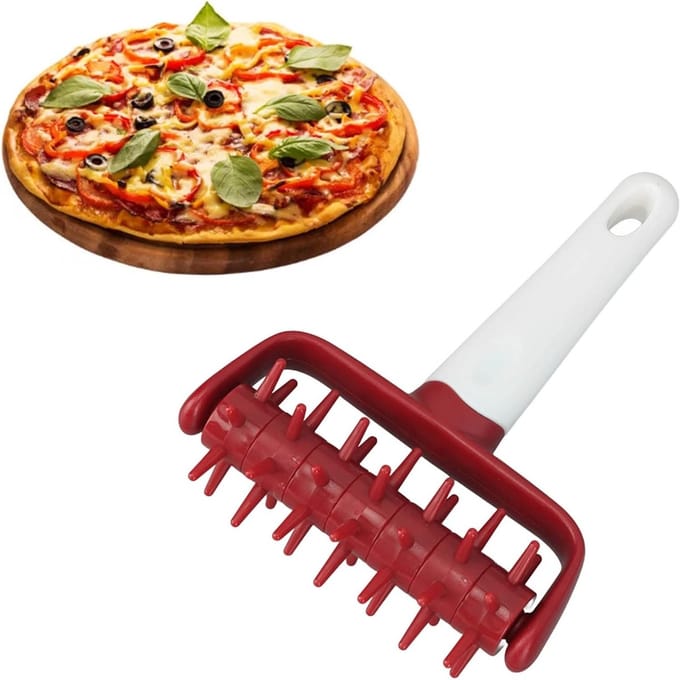 Perfecte deegroller voor pizzadeeg en bladerdeeg met handige tips voor thuisgebruik (rood)