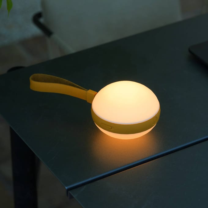 Nordlux LED buitenlamp Bring to go Ø 12 cm wit/geel