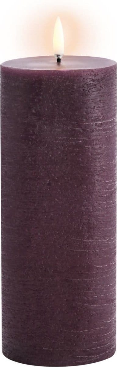 Uyuni led-kaars Rustic 7,8 x 20,3cm plum