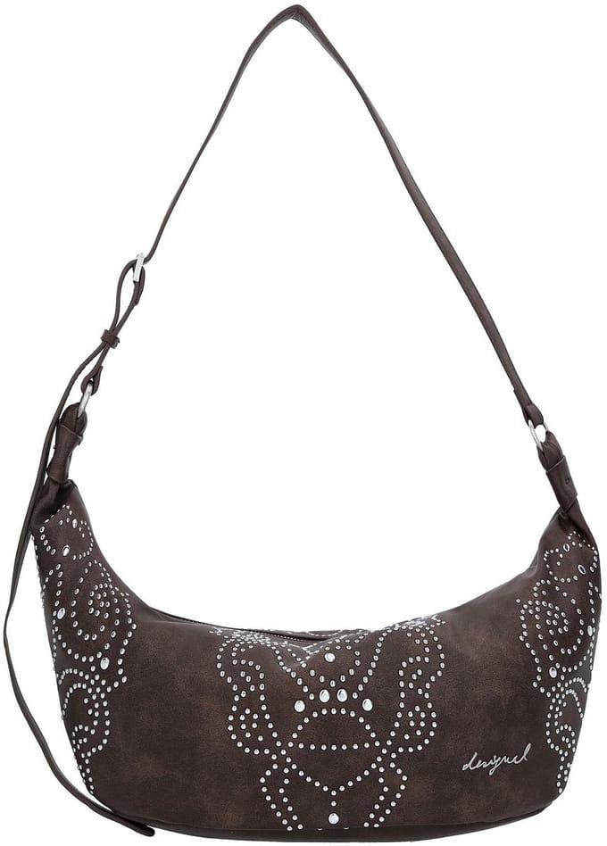 Desigual schoudertas Poker Face Munster 2.0 Crossbody Bag Chocolate donkerbruin