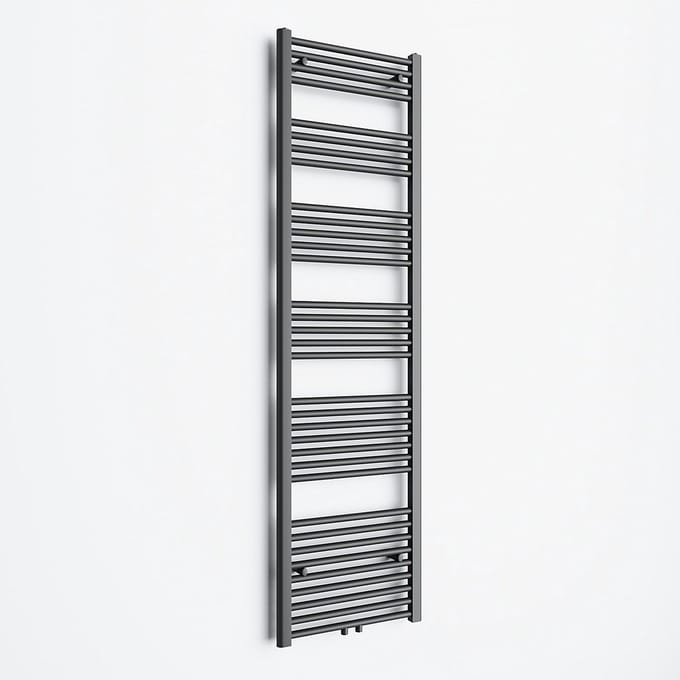 Handdoekdroger voor Badkamer - Antraciet, 50 x 180 cm - Middenaansluiting