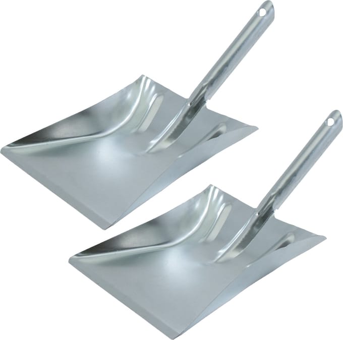 Sorex Vuilblik - 2x stuks - verzinkt metaal - 37 x 24 cm - stofblik