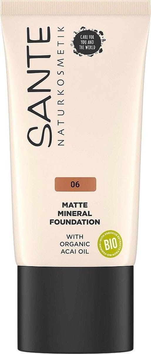 Sante Naturkosmetik Matte Mineral Foundation 06 Warm Caramel 30 ml