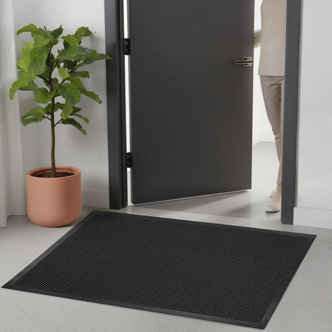 Grote Antislip Deurmat 80x120 cm - Grijze Entreemat