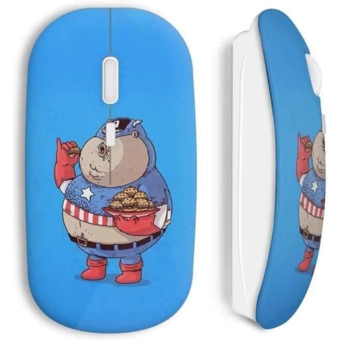 Souris Sans Fil - MANIACASE - Captain America - Optique - USB wifi - Compatible Mac et PC