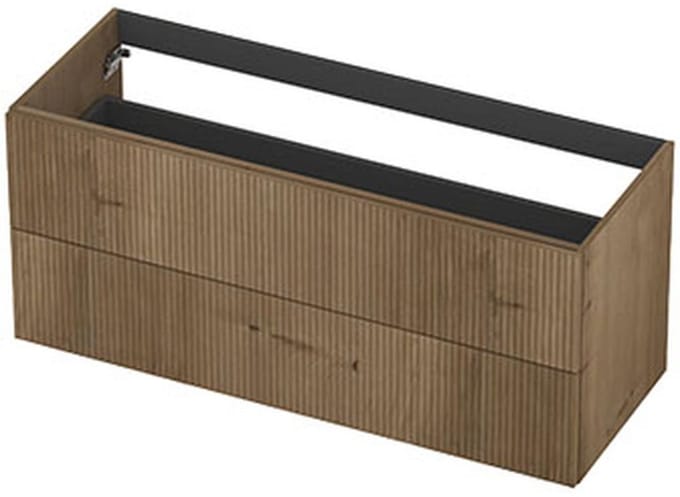INK - Onderkast 2L Fineer Gefreesd Tbv Greep - 1200x450x520 Mm - Ash Grey