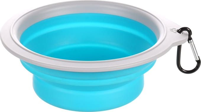 Flamingo Opvouwbare Drinkbak Bubo - Hond / Kat - Blauw / Grijs - 625ml