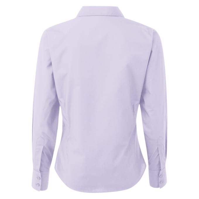 Premier Dames/Dames Popeline Blouse met Lange Mouwen (Lila)