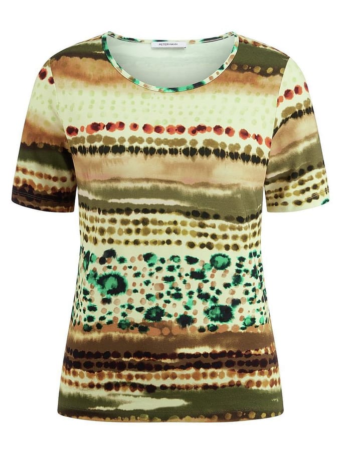 Shirt ronde hals Van Peter Hahn groen