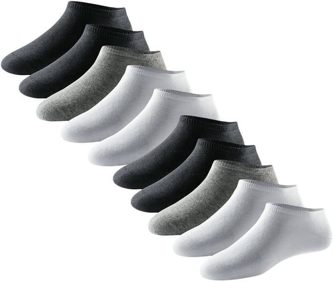 Schiesser Heren sneakersokken 10 pack Bluebird