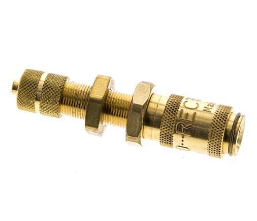 Messing DN 2.7 (Micro) Luchtkoppeling Snelkoppeling 3x4.3 mm Push-On Schotkoppeling Double Shut-Off - CLS2-NB-B-SV-P-3