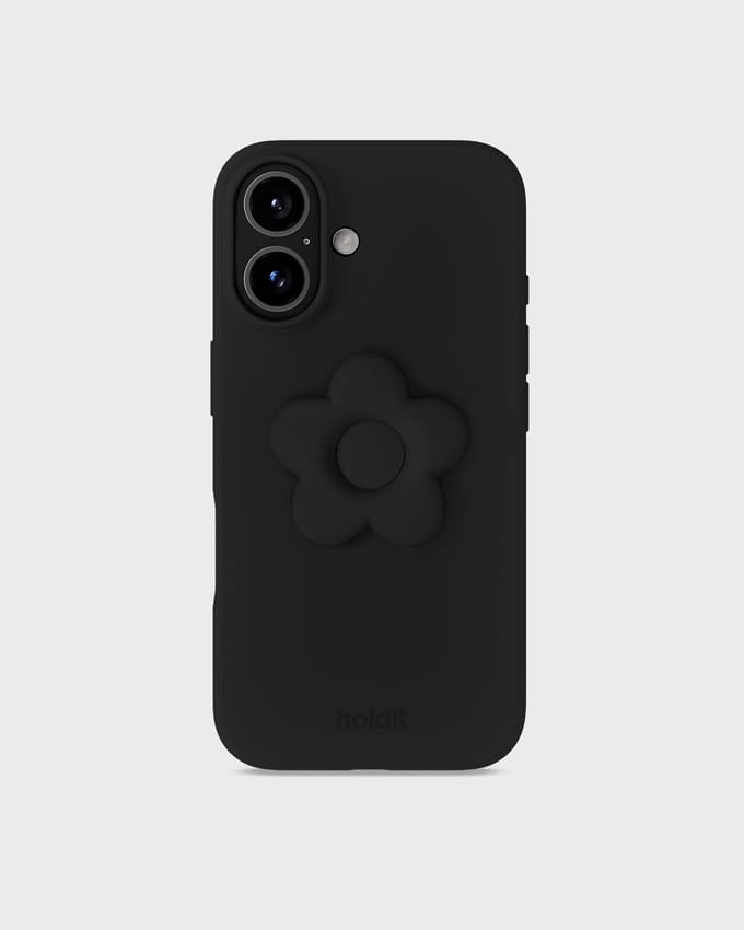 Black Flower Silicone Sticker