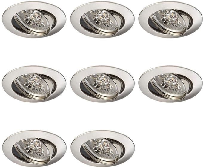 Lybardo - Inbouwspots - 8-pack - Spotjes Inbouw - Lucca - Kantelbaar