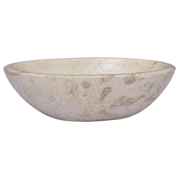 vidaXL - Gootsteen - 53x40x15 - cm - marmer - crèmekleurig